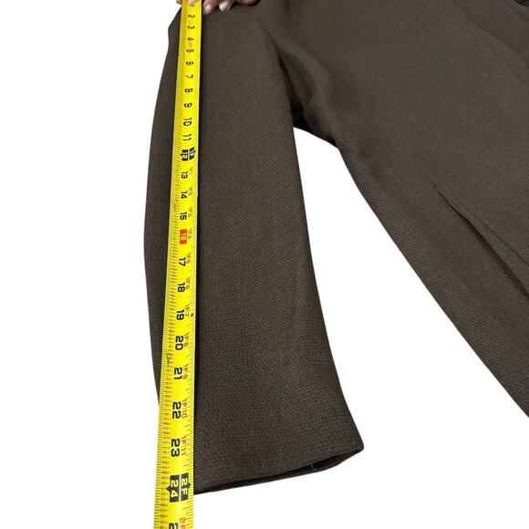 Calvin Klein Wool Cashmere Blend Coat 6 Taupe Gray Asymmetrical Stand Collar - Picture 11 of 14